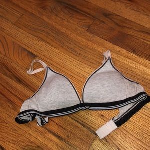 Gray bra with stripe